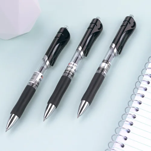 Vista 7 de Bribobo Bolígrafos de gel de punta fina, bolígrafos de escritura suave, bolígrafos retráctiles de tinta negra para suministros de oficina escolar