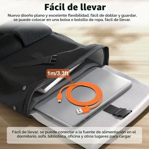 Vista 7 de Cable micro USB para JBL Charge 3, Charge 2, Charge 2+, Flip 4, Flip 3