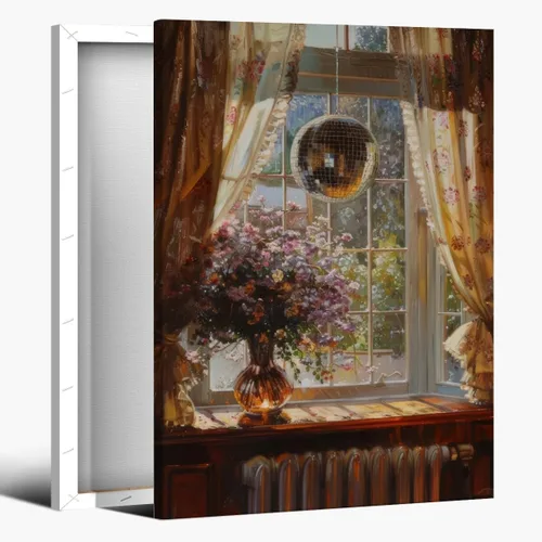 Vista 29 de WLZWD Arte de pared vintage de luna llena, impresión artística mística de bosque de medianoche, arte de academia oscura, póster estético, pintura