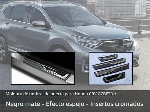 Vista 2 de Protector de entrada de puerta de automóvil, para Honda CR-V CRV 2017-2022, 4 unidades, acero inoxidable con ABS cubierta protectora para umbral