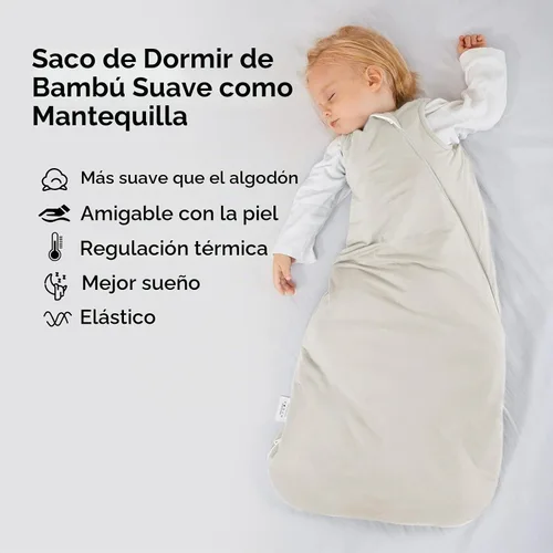 Vista 2 de BubblePanda - Saco de dormir de bambú de rayón para bebé de 0 a 6 meses, 1.0 tog, manta portátil ultra suave para bebé de 0 a 3 meses, saco de Avena