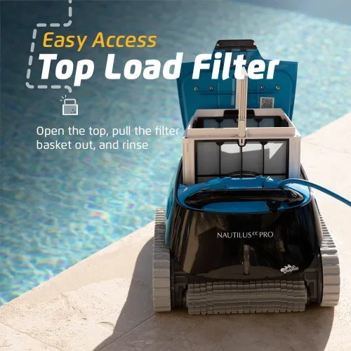 Vista 5 de Dolphin Nautilus CC Pro Wi-Fi Aspiradora Robótica Automática para Piscina, Escalada de Paredes, Cepillo Limpiador de Línea de Agua, Ideal