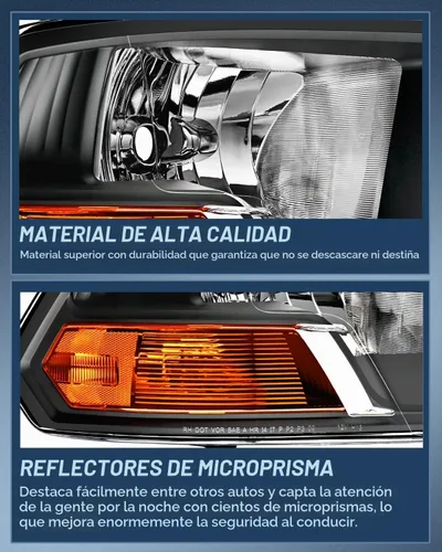 Vista 4 de Nilight Conjunto de faros delanteros para Dodge Ram 1500 2500 3500 2009 2010 2011 2012 modelo de doble haz, repuesto de faros originales