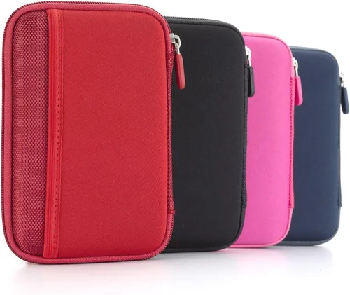 Vista 4 de DL-64-RED - Estuche portátil de EVA para disco duro, color rojo