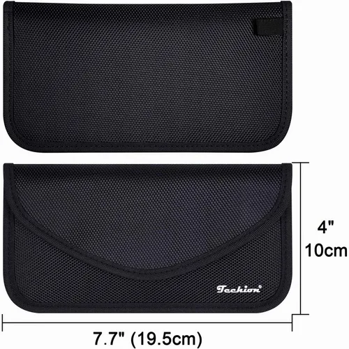 Vista 7 de Paquete de 2 bolsas de bloqueo de señal RFID, bolsa Faraday para Negro
