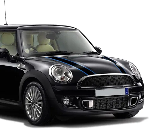Vista 4 de Calcomanías de vinilo para capó de automóvil, diseño de rayas, para maletero y motor trasero de mini-Cooper de 3 puertas Hatchback R56 2007-2013