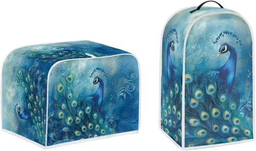 Vista 21 de Talayituse Cubierta de licuadora de tortuga de playa con estampado de corazón de estrella de mar, 2 piezas, fundas para cafetera, fundas para Playa