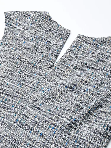 Vista 2 de Karl Lagerfeld Paris Vestido sin mangas de tweed multicolor para mujer