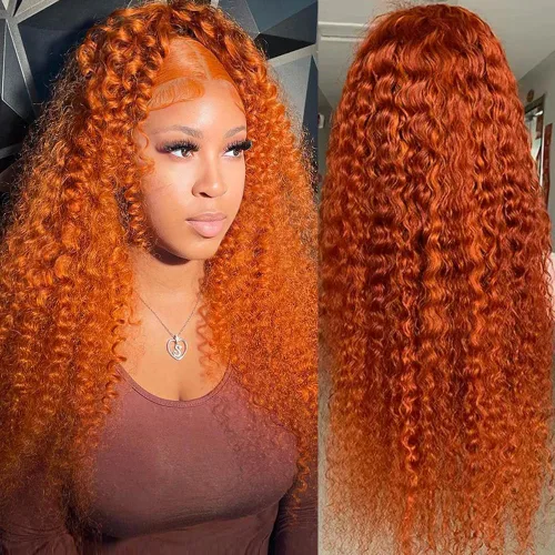 Vista 27 de Pelucas de cabello humano con encaje frontal lacio HD transparentes de 13 x 4, color degradado Ombre, onda profunda de 4/27, pelucas de encaje