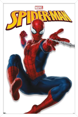 Vista 12 de Trends International Marvel Comics - Póster de pared de la serie Spider-Man, 22.4 pulgadas de largo x 14.7 pulgadas, versión enmarcada de madera