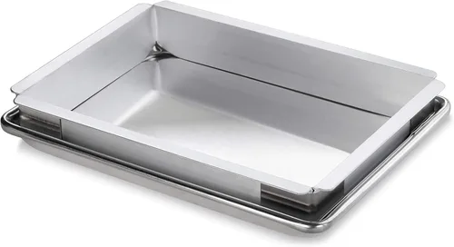 Vista 2 de New Star Foodservice Extensor de bandeja para bollo de aluminio, 9 x 13 pulgadas (tamaño de un cuarto)