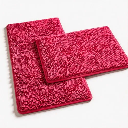Vista 14 de Juegos de Alfombras de Baño de 2 Piezas de Chenilla Suave Antideslizantes Alfombras de Baño Absorbentes Peludas, Alfombra de Bañera, Alfombras Gris