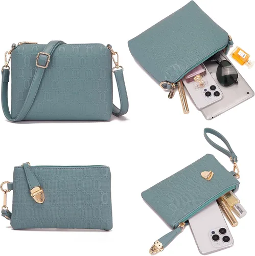 Vista 63 de Bolsos de mano de moda para mujer, bolsa de hombro, asa superior, bolsa de mano, juego de 4 piezas