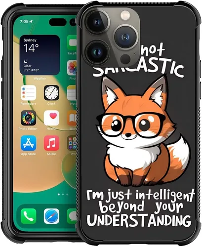 Vista 8 de CARLOCA Funda compatible con Google Pixel 8 Pro, bonitas fundas de Fox Wear para Google Pixel 8 Pro, diseño gráfico, a prueba de golpes