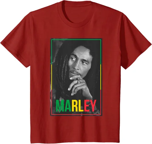 Vista 64 de Camiseta blanca oficial de Bob Marley Photo S Negro