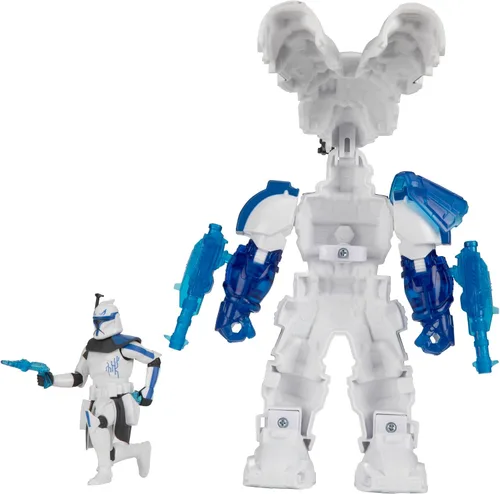 Vista 5 de STAR WARS Epic World of Action - Capitán Clon Rex Traje de Fuerza Mech, traje Mech de 6.5 pulgadas y figura de acción de 4 pulgadas, juguetes