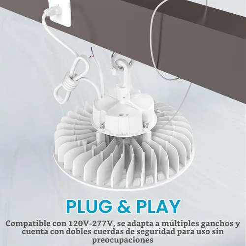 Vista 3 de HYPERLITE UFO LED High Bay Lights: 100W 5000K, Low Bay LED Lights UL Listed
