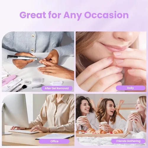 Vista 8 de Beetles - Fortalecedor de uñas de 0.5 onzas líquidas, potenciador de uñas de uva para uñas dañadas, fortalecedor y crecimiento de uñas, esmalte