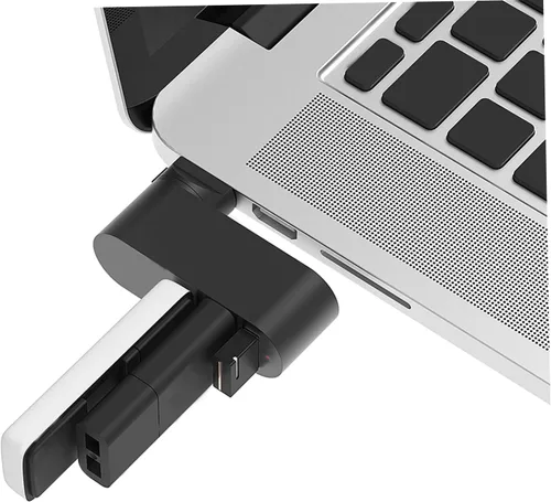 Vista 8 de 3 puertos USB Hub Cable largo USB 2.0 Splitter para portátil Plástico multifuncional