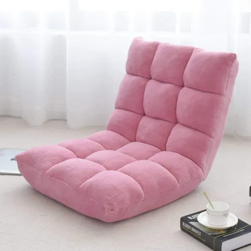 Vista 13 de FANTASK Sofá de suelo de 14 posiciones, silla plegable de espuma viscoelástica con cómodos cojines y marco de acero de estudio, sofá de piso