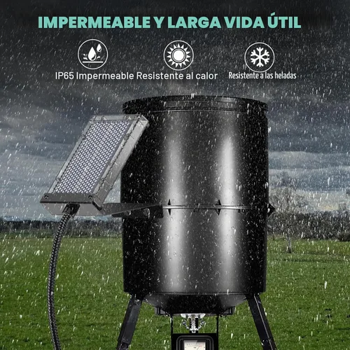 Vista 4 de Panel solar para comedero de ciervos, panel solar de 6V para alimentador de caza IP65 Waterproof, 6Volt Solar Power Battery Charger with Aluminum