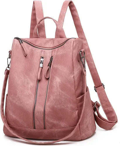 Vista 12 de Bolso tipo mochila para mujer, pequeño, de cuero impermeable antirrobo, bolsos de hombro para damas