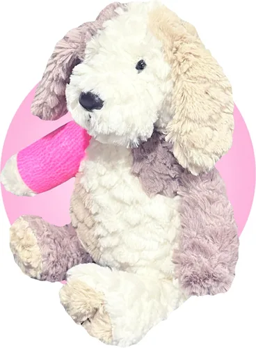 Vista 3 de Regalo de brazo roto/pierna para niños, elige el color y la ubicación del molde - 20 animales de peluche diferentes de 14 pulgadas con moldes