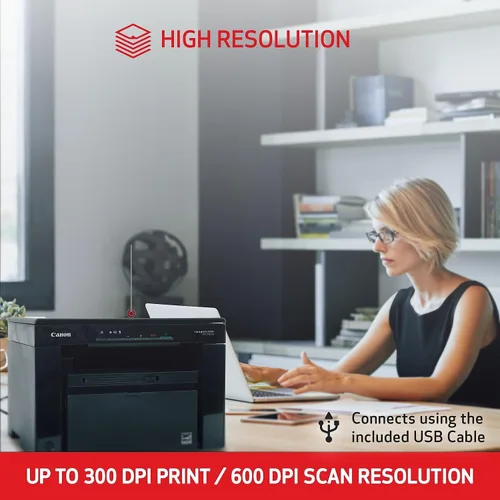 Vista 4 de Canon imageCLASS MF3010 VP - Impresora láser multifunción monocromática con cable con escáner, copiadora, cable USB incluido, rendimiento de tóner