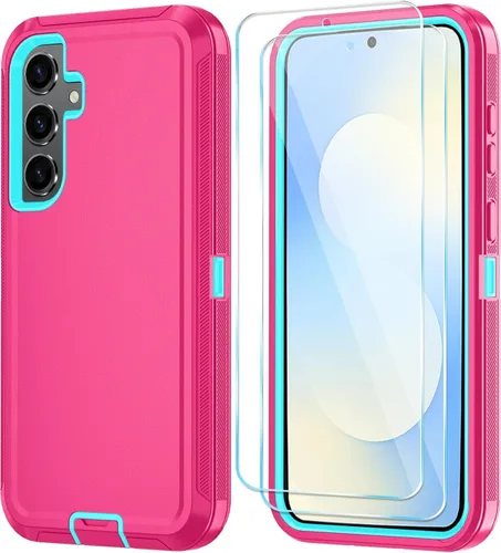 Vista 50 de ONOLA Funda para teléfono Samsung Galaxy S24 FE con protector de pantalla HD, funda para teléfono de servicio pesado resistente a golpes y caídas
