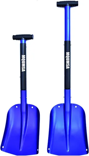 Vista 2 de Portátil telescópico aluminio utilitario coche ajustable edición extendida pala de nieve (azul)