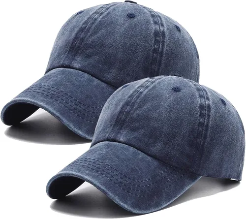 Vista 23 de PFFY 2 Packs Vintage Washed Distressed Baseball Cap Golf Dad Hat for Men Women