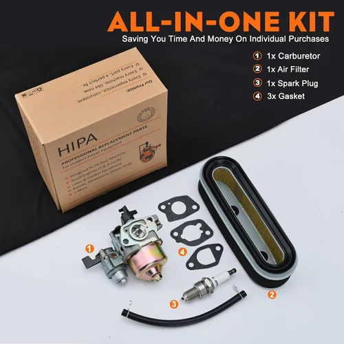Vista 4 de Hipa HR216 GXV160 Carburador para Honda HR214 HRC216 HRC216K1 Cortadora de césped Motor pequeño Reemplazo para 16100-ZE7-W21 17210-ZE7-505 Filtro