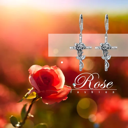 Vista 60 de Aretes colgantes de filigrana de plata de ley 925, margarita, loto, flor de rosa, piedra lunar, lágrima para mujer, nudo celta infinito, margarita