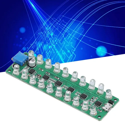 Vista 8 de LED VU Medidor de Nivel de Audio Indicador Control de Voz 5V-12V Ritmo Musical Visualizador Protección de Polaridad Inversa