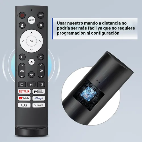 Vista 6 de Mando a distancia de repuesto para Hisense Smart Google TV, para Hisense UHD 4K ULED Google TVs