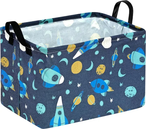 Vista 19 de Cesta de almacenamiento vacía para niños, organizador de almacenamiento impermeable de béisbol, cestas plegables con asas para mujeres, cesta