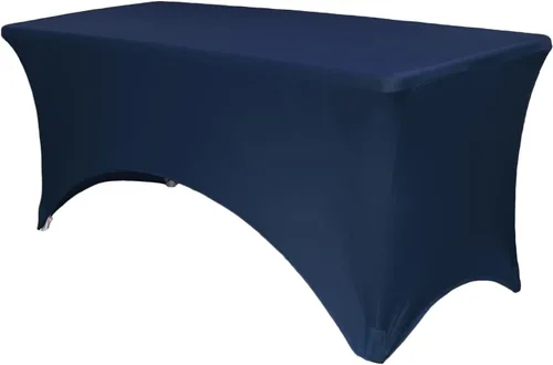 Vista 20 de Paquete de 2 manteles de mesa elásticos de elastano para mesas rectangulares de 4 pies, mantel ajustable de 48 pulgadas de largo x 30 pulgadas