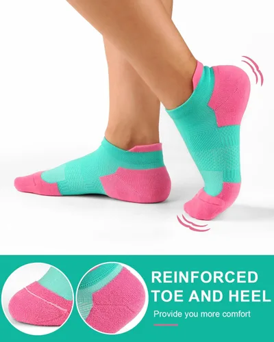 Vista 3 de SOMTWO Ankle Socks Women Running Athletic Low Cut Compression Socks 5-6 Pairs