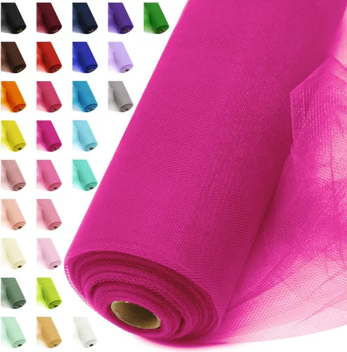 Vista 59 de Rollos de tela de tul, 54 pulgadas por 10 yardas (30 pies), cinta de tul para decoración de fiestas de boda, rollo de tela transparente en bobina