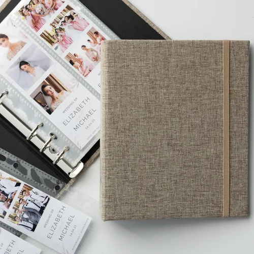 Vista 23 de Álbum de Fotos de Cabina de Fotos 2x6 - Cuaderno con Purpurina de 6 Anillos Carpeta Brillante con 20 Fundas para Fotos de 2 por 6 - Se Adapta a 80