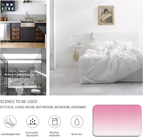 Vista 6 de OOZ Absorbente y antideslizante, adecuado para entradas de interiores y exteriores, remolino dorado de purpurina sobre un tapete de baño de franela