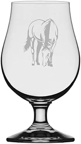 Vista 68 de Abaco Barb Body Horse - Vaso de cerveza Iona grabado (13.25 onzas)