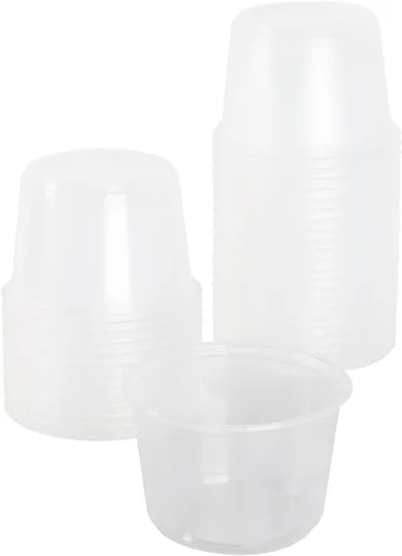 Vista 7 de Karat FP-DCL117-PP Tapa plana para 8 oz.- 32 oz. PP Deli Envases, 0.3" de altura, 4.61" de ancho, 4.73" de longitud (paquete de 500)