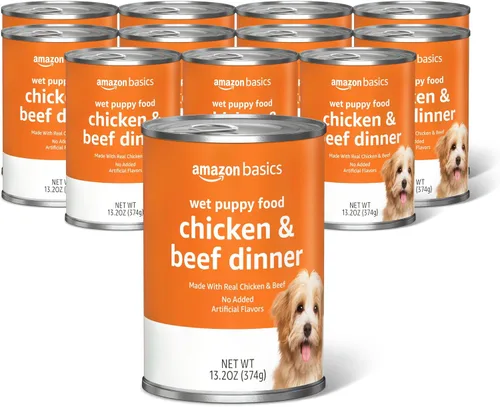Vista 10 de Amazon Basics Paquete variado de alimentos húmedos para perros, sabor a estofado campestre y cortes en salsa con carne de res, hecho