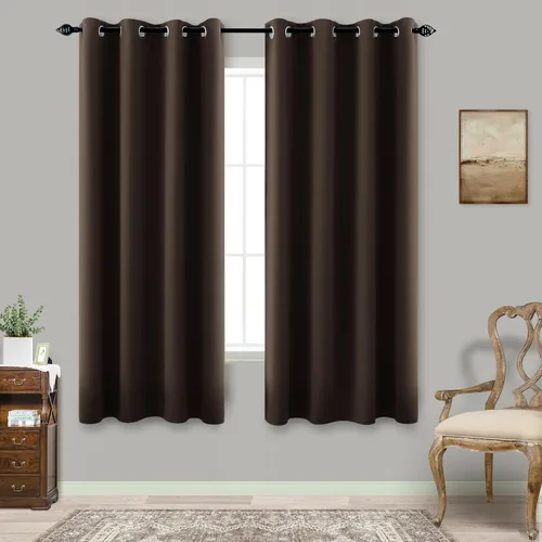 Vista 19 de KOUFALL Cortinas de Baño Aqua para Ventana, Juego de 2 Paneles Decoración Costera Cortinas Cortas Opacas para Ventana Pequeña de Cocina Puerta