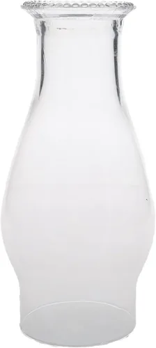 Vista 2 de B&P Lamp Chimenea de repuesto de aceite o queroseno con cuentas de vidrio, 8-1/4 pulgadas, transparente