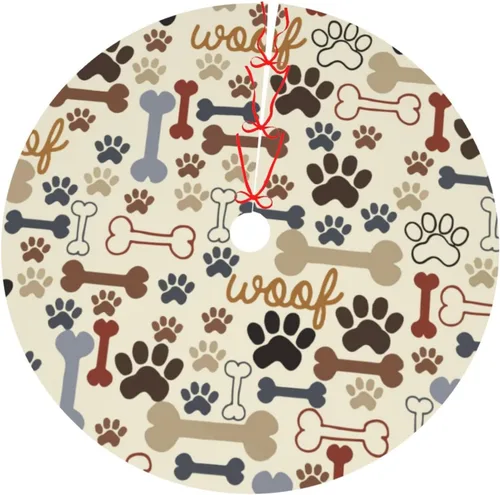 Vista 46 de A Brood of Chickens - Falda de árbol de Navidad de 30 pulgadas con borde de cuadros búfalo rojos y negros, decoración para Feliz Navidad, casa