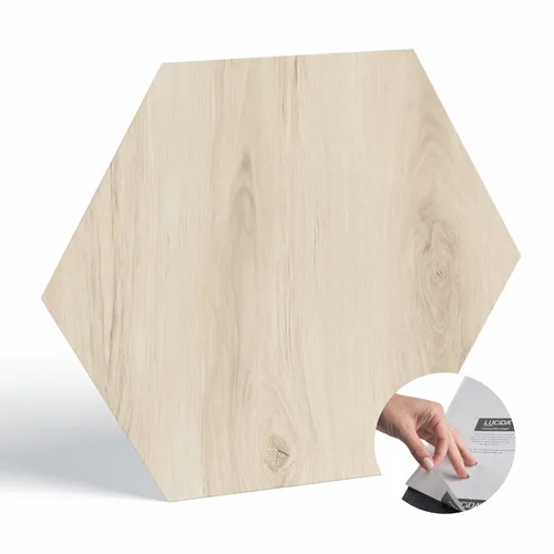Vista 5 de BaseCore HEX Suelo de Vinilo Hexagonal Mármol Negro 5.75" DIY Autoadhesivo con Textura Azulejo de Piso Moderno Peel & Stick Azulejo de Muestra