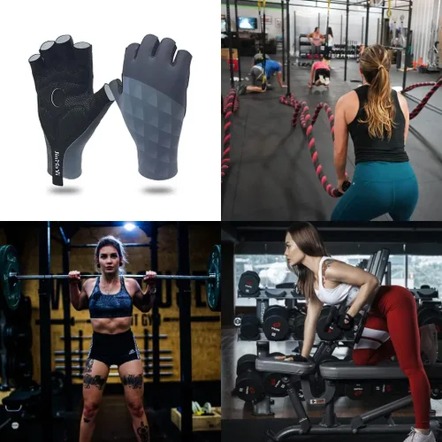 Vista 8 de JinMaYi - Guantes de ciclismo para bicicleta guantes de bicicleta de montaña antideslizantes amortiguadores acolchados transpirables guantes
