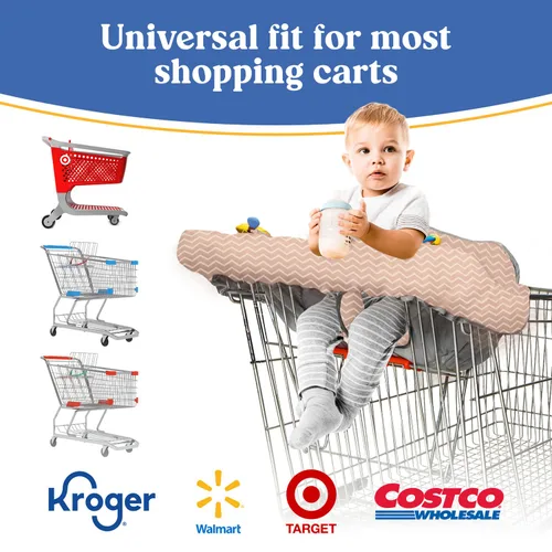 Vista 3 de PILLANI Asiento de carrito de compras para bebé, funda de silla alta para asiento de restaurante - Funda de carrito de comestibles para bebé niña